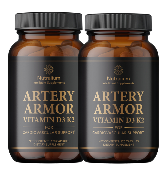 Artery Armor Vitamin D3 K2 Supplement 5000 IU D3 & 100 mcg MK-7 K2 – 120 Count