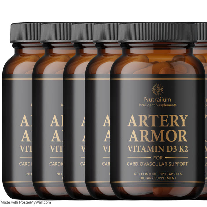 Artery Armor Vitamin D3 K2 Supplement 5000 IU D3 & 100 mcg MK-7 K2 – 120 Count