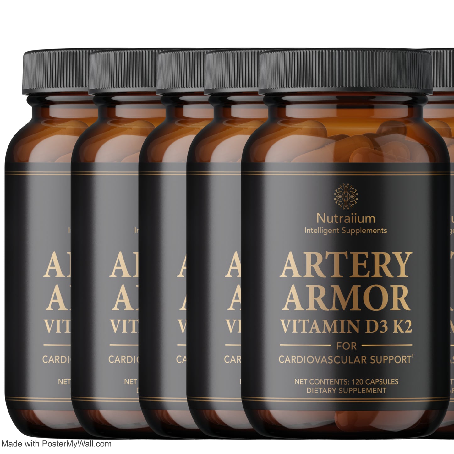 Artery Armor Vitamin D3 K2 Supplement 5000 IU D3 & 100 mcg MK-7 K2 – 120 Count